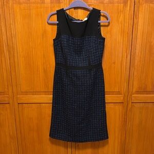 Tory Burch Black and Blue Tweed Dress